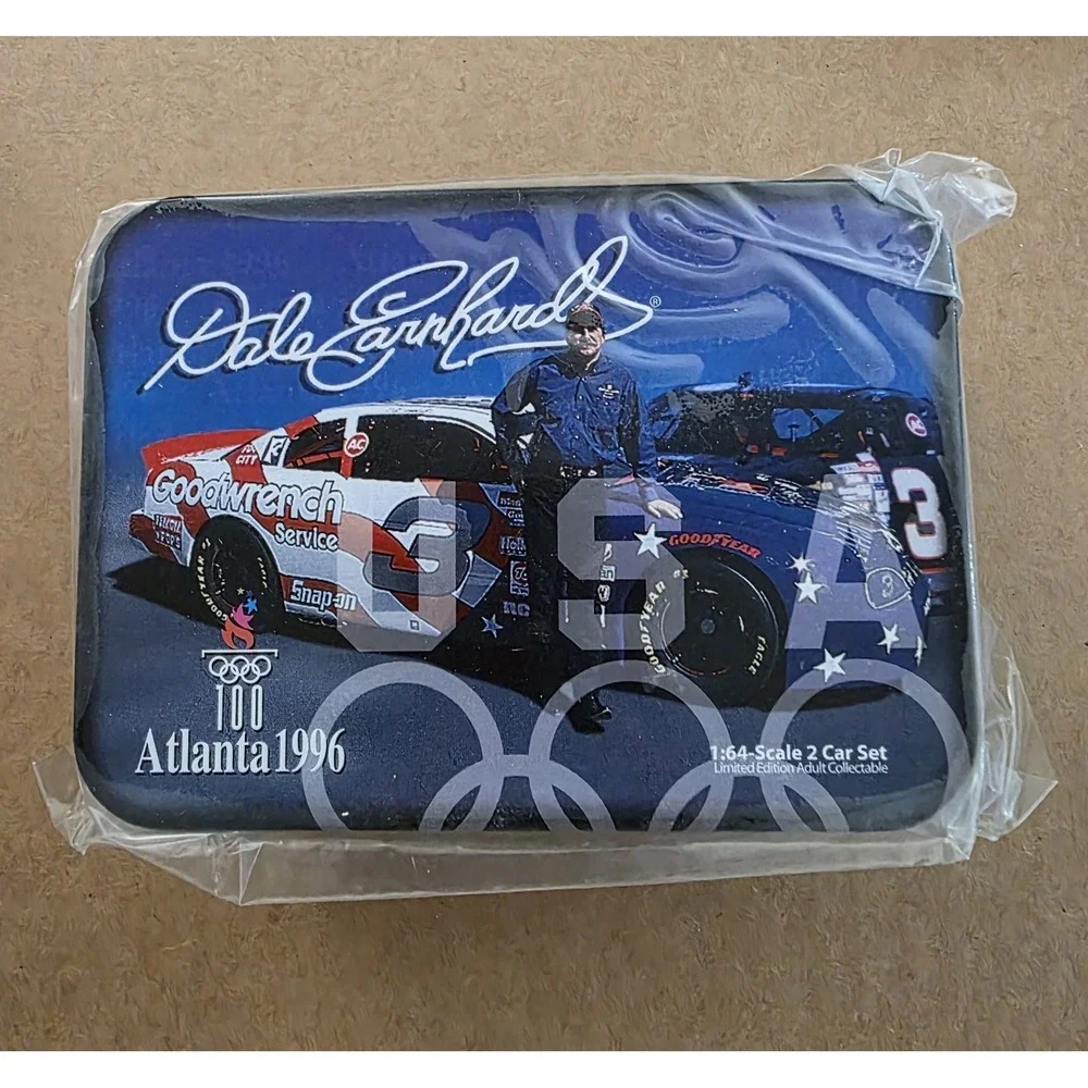 Dale Earnhardt #3 Atlanta 96 USA Set of 2 1:64 NASCAR Collector Tin + 1:24 Car